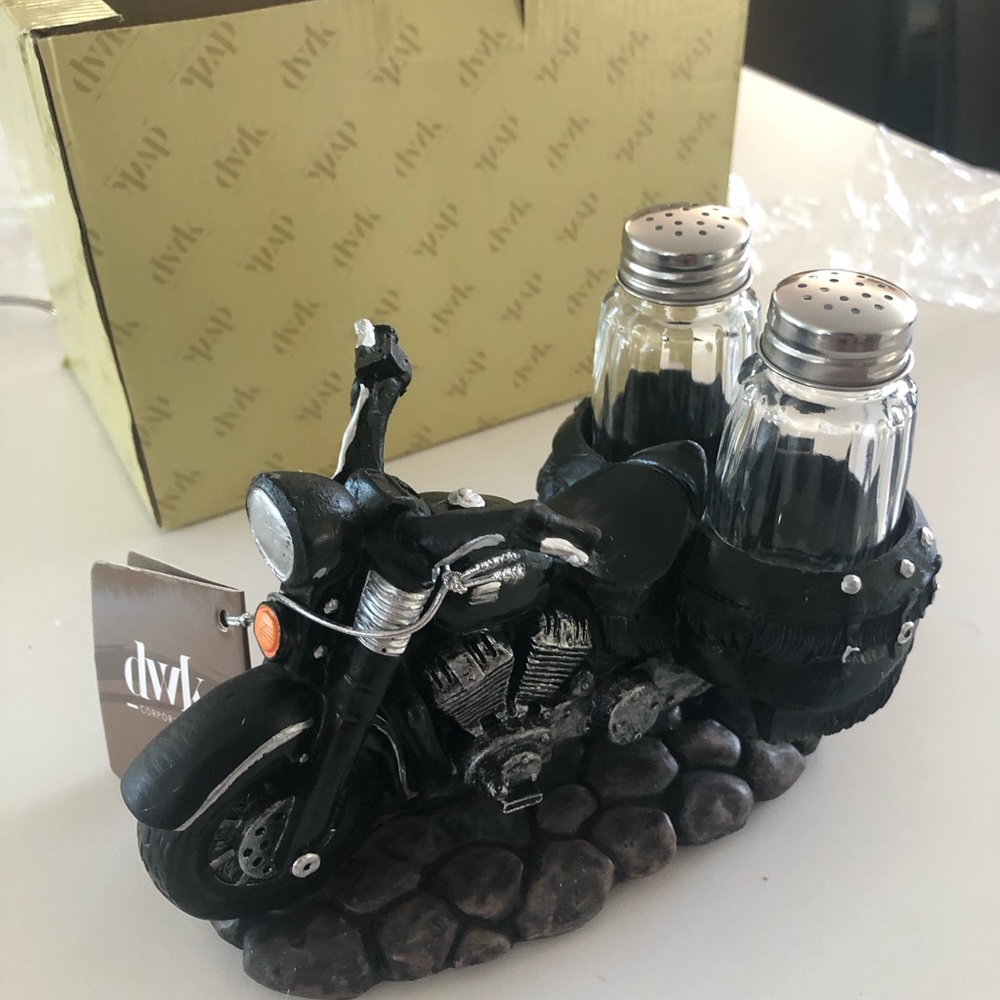 The “Open Roads” Motorcycle Salt and Pepper Shaker Holder